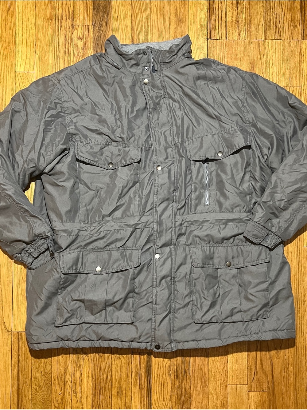 Boulder Creek Expedition Parka Mens 3XL Grey Fleece Lined Jacket No Hood Rugged